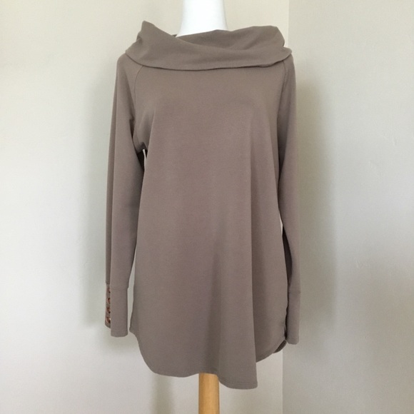 Soft Surroundings Tops - Soft Surroundings “Valerie” Cowl Neck Tan Size L